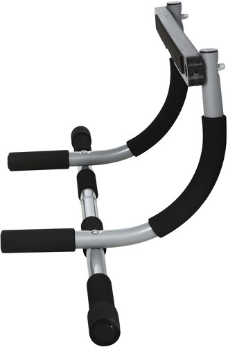 HOMCOM-Barre de traction - barre de porte - pull up bar - barre d'étirement musculation pour cadres de porte - acier gris-3
