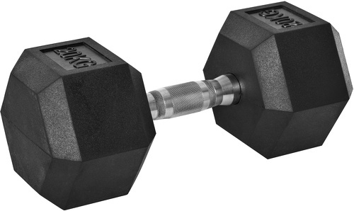 HOMCOM-Haltère courte poids 20 Kg - entraînement musculaire & haltérophilie - acier caoutchouc noir-image-1