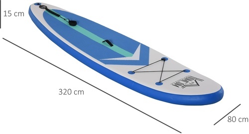 HOMCOM-320x80x15cm - Pack Paddle gonflable-2