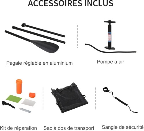 HOMCOM-320x80x15cm - Pack Paddle gonflable-3