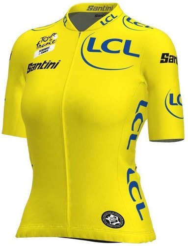 Santini-Santini Maillot jaune femme Tour De France Zwift - Maillot de vélo-3