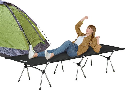 Outsunny-Lit De Camp Lit D'Appoint Pliable Dim. 190L X 65L Cm Hauteur Réglable 2 Niveaux H38/18 Cm - Tapis de randonnée-3