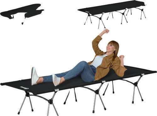 Outsunny-Lit De Camp Lit D'Appoint Pliable Dim. 190L X 65L Cm Hauteur Réglable 2 Niveaux H38/18 Cm - Tapis de randonnée-4