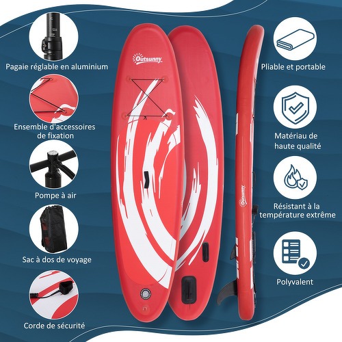 Outsunny-300x76x15cm - Pack Paddle gonflable-4