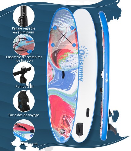 Outsunny-320x76x15cm - Pack Paddle gonflable-4
