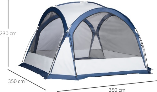 Outsunny-Tente de camping 6-8 personnes dim. 350L x 350l x 230H cm-2