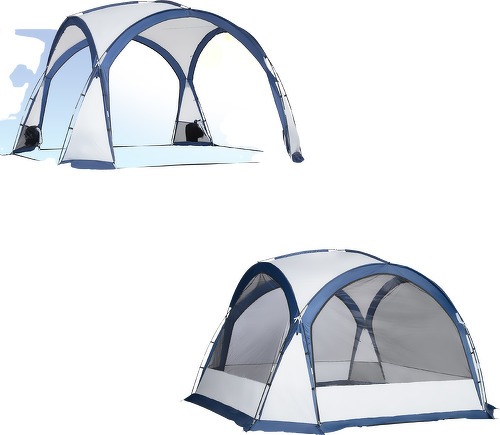 Outsunny-Tente de camping 6-8 personnes dim. 350L x 350l x 230H cm-4