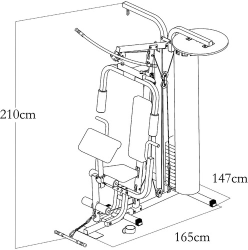 Boudech-Onival - Station De Fitness Professionnelle Multifonctionnelle Avec Bloc De Poids De 70 Kg - Multi-postes-3