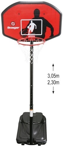 SWAGER-Panier de Basketball sur Pied Mobile "The Classic" Hauteur Réglable de 2,30m à 3,05m-image-1