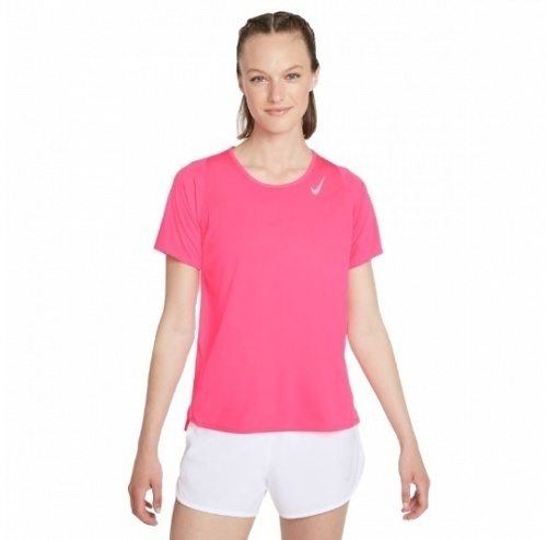 NIKE-T-shirt de Running Rose Fluo Femme Nike Race-image-1