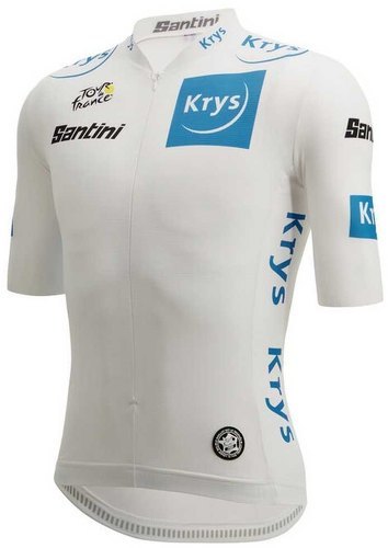 Santini-Maillot blanc Original Tour De France 2022 - Maillot de vélo-2