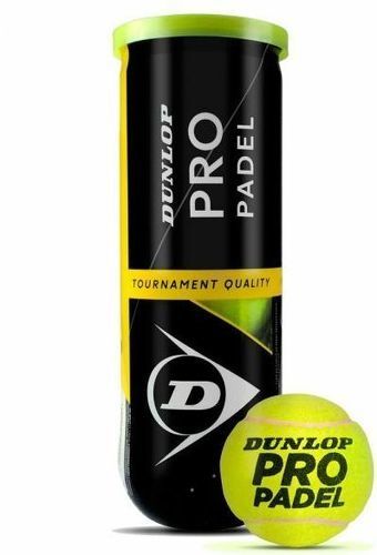 DUNLOP-Tube de 3 Balles Padel Dunlop Pro Padel-1