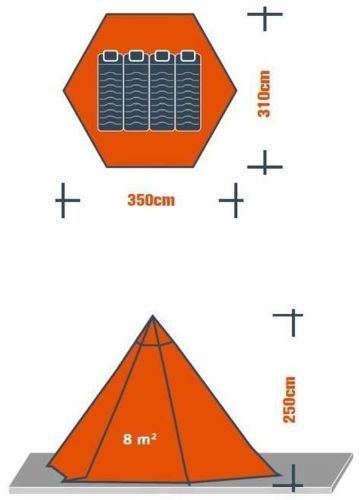 SURPASS-Tente Tipi 4 Personnes Surpass - Tente de randonnée/camping-2