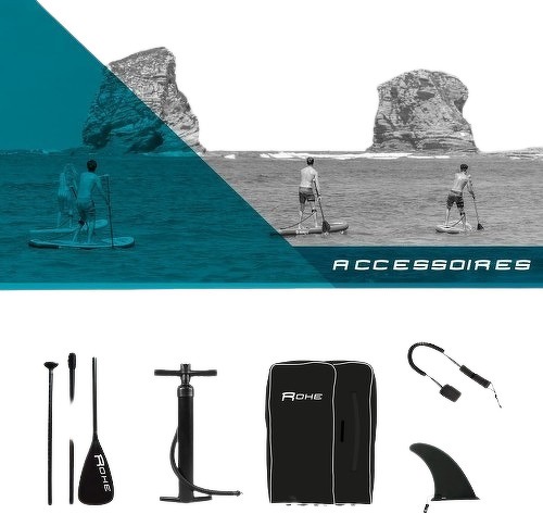 ROHE-Stand Up Paddle Gonflable Pacific Rohe - 10'6'' (320Cm) 30'' (76Cm) 6'' (15Cm) Avec Pompe, Pagaie, Leash Et Sac De Transport-3