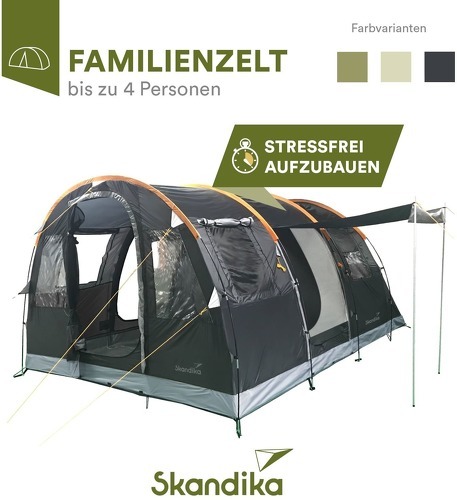 Skandika-Skandika Tente Tunnel Gotland 4 Personnes - Tente de randonnée/camping-1