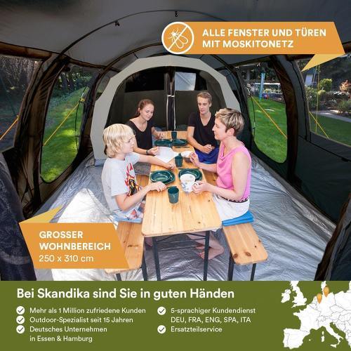 Skandika-Skandika Tente Tunnel Gotland 4 Personnes - Tente de randonnée/camping-4