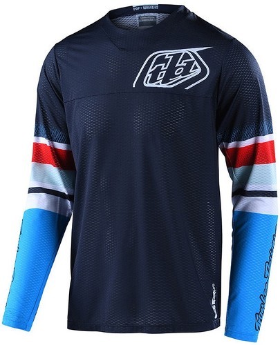 Troy lee designs-Troy Lee Desings Gp Air Warped Bleu/ Tld Officiel Motocross - Maillot de VTT-0