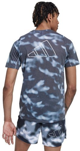 adidas Performance-T-shirt à 3 bandes et imprimé intégral Run Icons-2