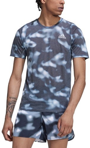 adidas Performance-T-shirt à 3 bandes et imprimé intégral Run Icons-1
