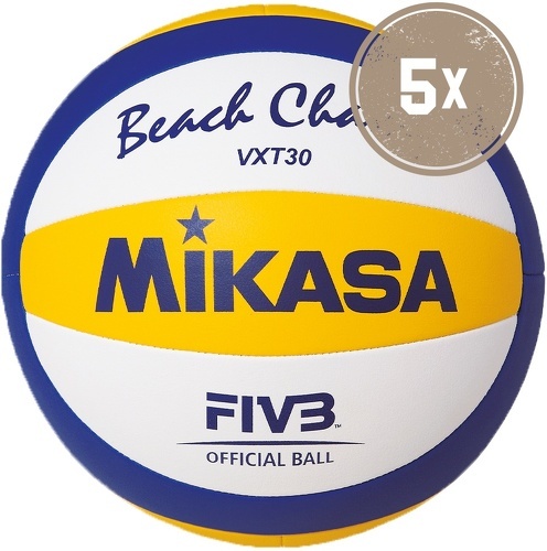 MIKASA-5ER BALLPAKET BEACHVOLLEYBALL BEACH CHAMP VXT30-image-1