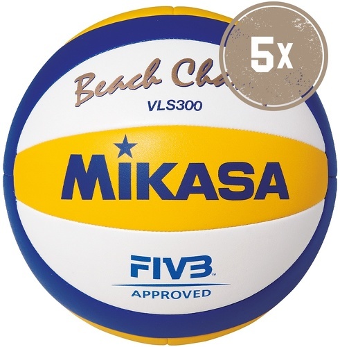 MIKASA-5ER BALLPAKET BEACH CHAMP VLS 300 DVV BEACHVOLLEYBALL-image-1