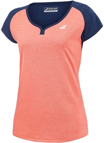 BABOLAT-Tee-shirt Babolat Play Femme Corail/Bleu-2