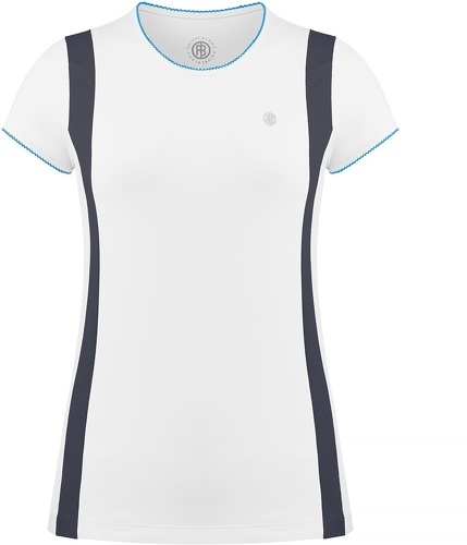 POIVRE BLANC-T-shirt Poivre Blanc Meryl Stretch Jersey 4803 White Oxford Blue 3 Femme-image-1