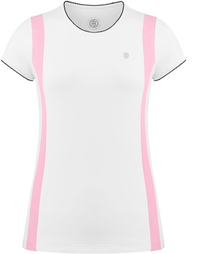 POIVRE BLANC-T-shirt Poivre Blanc Meryl Stretch Jersey 4803 White Palm Pink Femme-image-1
