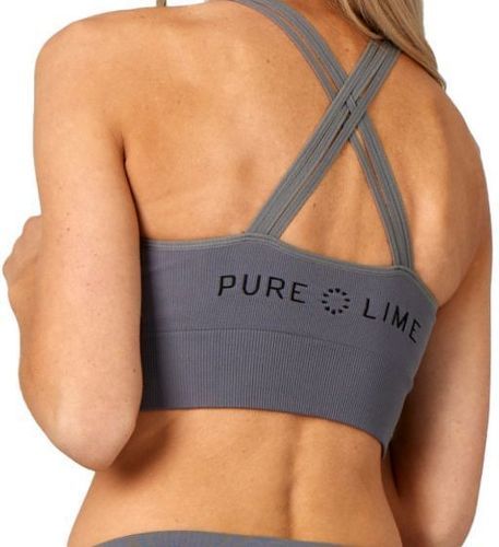 PureLime-Seamless Rib Bra Top - Brassière de running-1