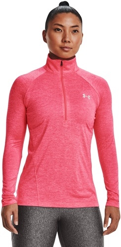 UNDER ARMOUR-Tech 1/2 Zip Femme T-shirt Running Gris Under Armour-0