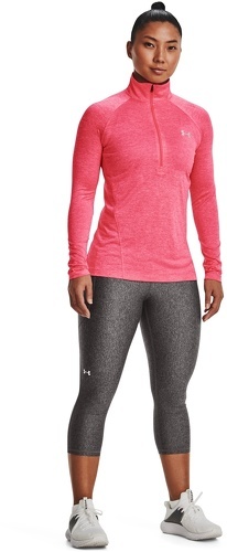 UNDER ARMOUR-Tech 1/2 Zip Femme T-shirt Running Gris Under Armour-1