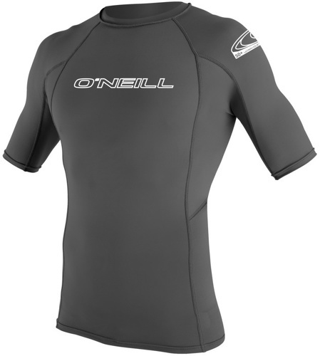 O’NEILL-O'Neill Basic Skins Short Sleeve Crew Rash Vest - Graphite-image-1