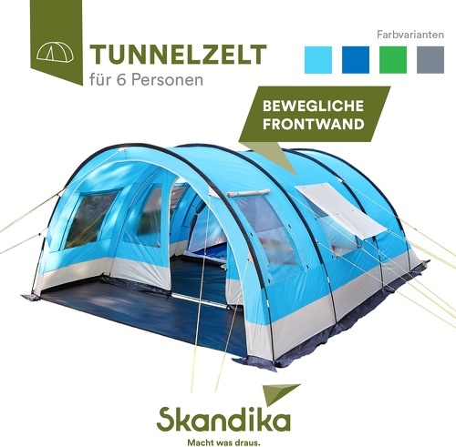 Skandika-Skandika Tente Tunnel Helsinki 6 Personnes - Tente de randonnée/camping-1