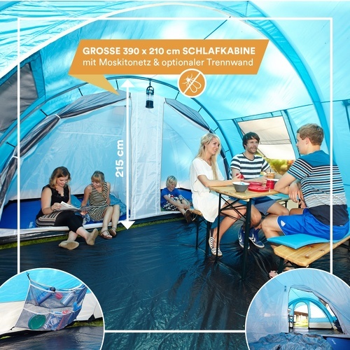 Skandika-Skandika Tente Tunnel Helsinki 6 Personnes - Tente de randonnée/camping-4