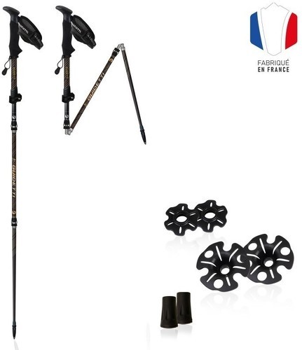 Guidetti-Bâton Aluminium Carbone Guidetti Flashlock Ambre - Bâtons de randonnée-2