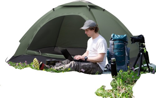 Outsunny-2 Personnes Dim. 206L X 152L X 110H Cm - Tente de randonnée/camping-4