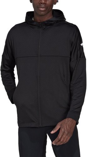 adidas Performance-Veste à capuche entièrement zippée chaude Workout-0
