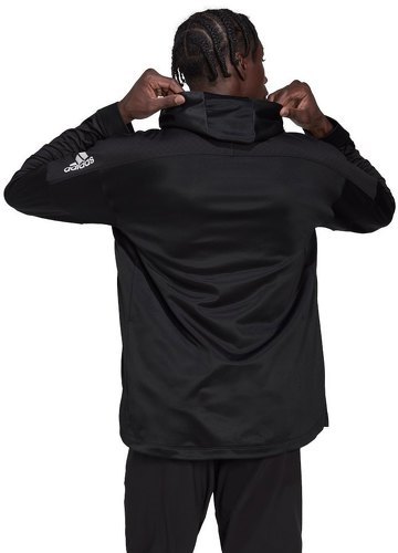 adidas Performance-Veste à capuche entièrement zippée chaude Workout-1