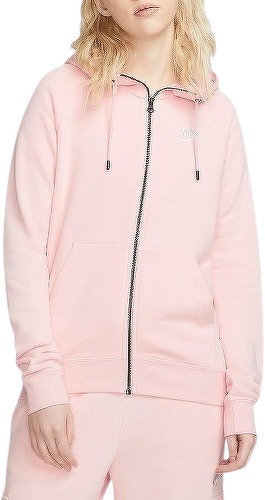 NIKE-Veste à capuche Femmes Nike Sportswear Essential Fleece rose/blanche-image-1