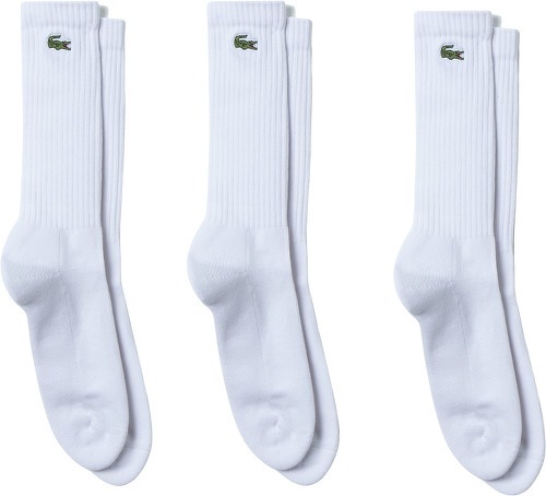 LACOSTE-Lacoste 3-pack Sport Socks High-Cut White-image-1