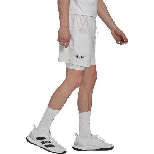 adidas Performance-London 2in1 Short Blanc-3