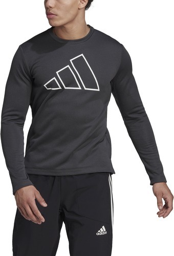 adidas Performance-Sweat-shirt ras-du-cou de training Train Icons 3 Bar Logo-0