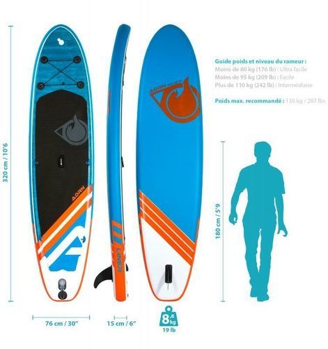 ADRN-Liner 10'6 30'' 6''(320X76X15Cm) - Planche de stand up-paddle-2