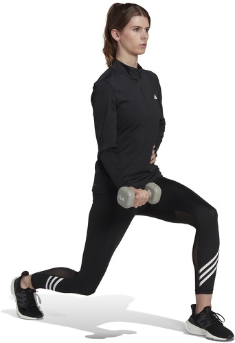 adidas Performance-Haut d'entraînement à manches longues et zip 1/4 Techfit-3