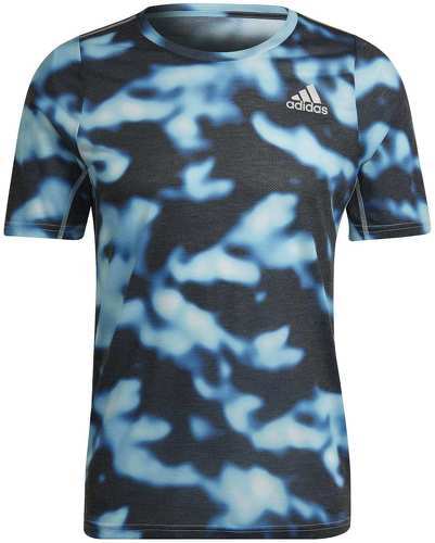 adidas Performance-T-shirt à 3 bandes et imprimé intégral Run Icons-0