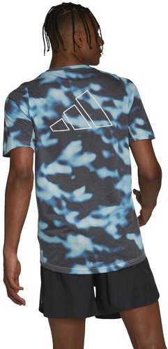 adidas Performance-T-shirt à 3 bandes et imprimé intégral Run Icons-2