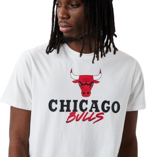 NEW ERA-T-Shirt NBA Chicago Bulls New Era Script blanc-1