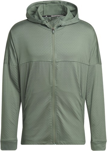 adidas Performance-Veste à capuche entièrement zippée chaude Workout-0