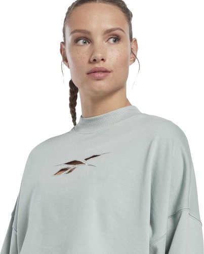 REEBOK-En Maille Reebok Studio Vector Knit Crew - Sweat de fitness-4