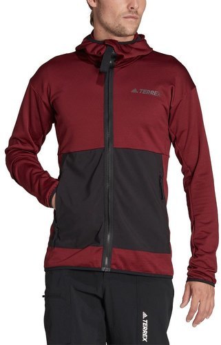 adidas Performance-Veste de randonnée Terrex Tech Fleece Lite Hooded-0